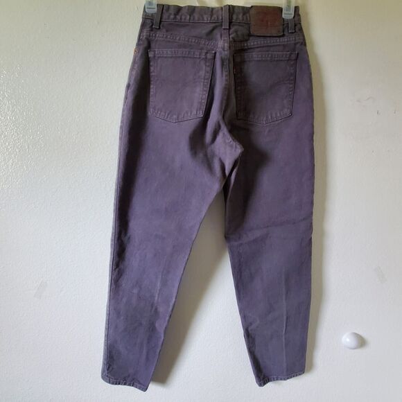 Vintage Levi's 550 Tapered Mom Jeans Womens 12 Gray Relaxed Fit Hi Rise Zip USA - Picture 4 of 9